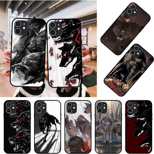 Phone Case For Apple IPhone 12 Mini 11 Pro XS MAX 7 8 6S X XR Plus 2020 Black Cover Funda Art Bumper Animal Wolf Gregarious