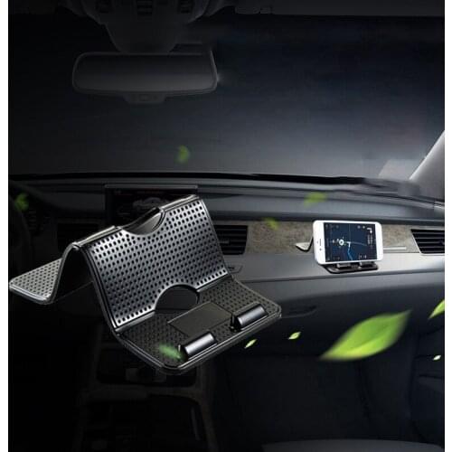 Phone Holder Anti-Slip Car Dashboard Non-Marking Removable Gel Pads Foldable Non Slip Cell Phones GPS Mount Holder Mat