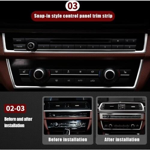 For Bmw 5 Series F10 F18 520 525 528 530 2011-2017 Chrome Abs Car Interior Buttons Sequins Decoration Cover Trim Decals