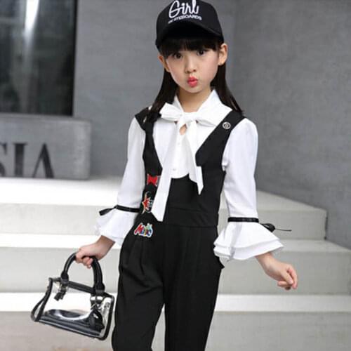 Baby Girls Clothes Spring Autumn 2021 Fashion Leisure Flare Sleeve Blouse + Pants 2Pcs Newborn Baby Girl Clothes Kids Girl Suits