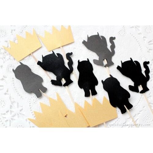 Where the Wild Things are Cupcake Topper, Wild One 1st Birthday, Party Decorations