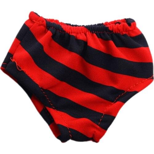 Cotton Fabric Striped Triangle Panties Doll Underwear Decoration for 18