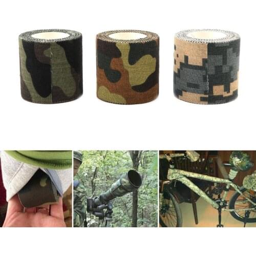 KLV Self-adhesive Non-woven Camouflage Cohesive Camping Hunting Camo Stealth Tape 5M Adhesive tape