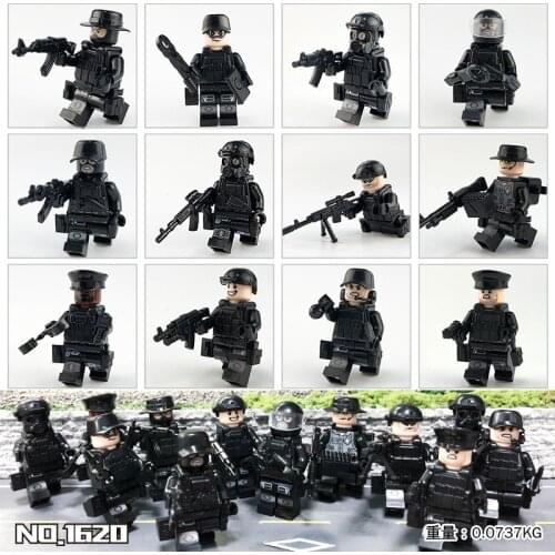 Police man toy building block accessories military assembled toy boy toys building blocks educational girl