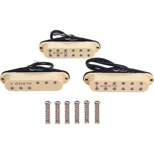 Cream Single Coil Humbucker Pickup M/N/B with Mounting Screws Electric Guitar Replacement Part for ST Electric Guitar