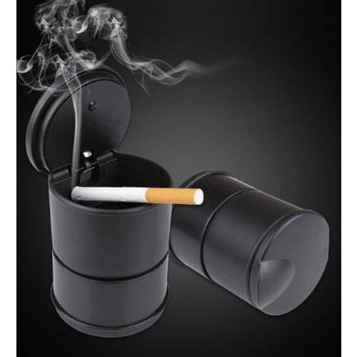Wholesale Promotion Portable Car Ashtray Home Office Smokeless Ashtray Cigarette Cylinder Holder High Temperature Resistance
