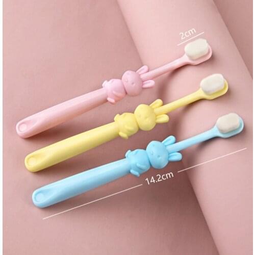 2-12 Years Old Bunny Infant Deciduous Teeth Soft Toothbrush High Density Soft Bristle Childrens Oral Hygiene