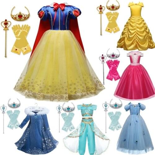 Baby Girl Halloween Clothes Prinsess Cosplay Dresses Infant Dress Up Party Gown 10 Years Kid Girls Christmas Costumes For Kid