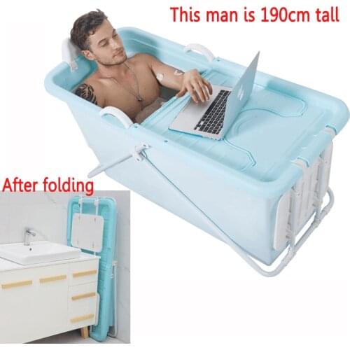Adult Portable Soaking Tub Folding Insulation Bathtub Inflatable Bathtub Plastic Bath Non-toxic Soft Material Bathtub Anti Slip