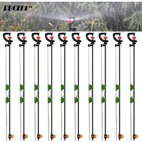 360/180 Degrees Rotating Sprayer Refraction Mist Nozzles with Stakes Connector Gardens lawn Irrigation for 1/4'' Hose Sprinklers