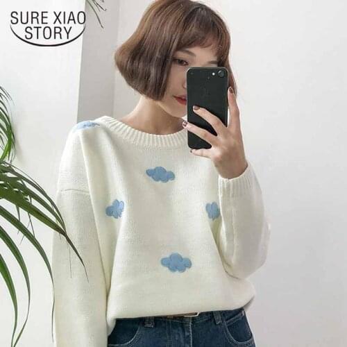 Chic Womens Knitwear Sweater Sweet Thick Korean Pullover Autumn Cute Loose Sweater Women Long Sleeve Harajuku Clothing 10897