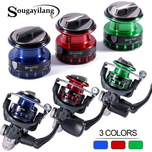 Sougayilang 5BB Mini Spinning Fishing Reel 5.2:1 500 Ice Metal Spinning Reel Fishing Tackle for Freshwater and Seawater Fishing