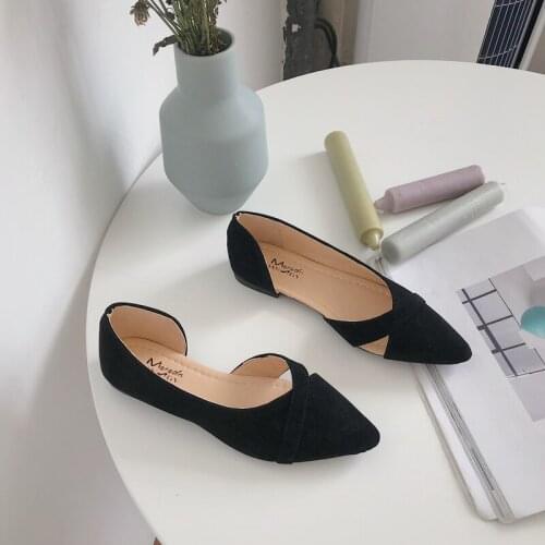 Fashion Women Flats Leather Shoes Women Flats Ladies Shoes Female Cutout Slip On Ballet Flat Shoes Loafers Big Size W33-07