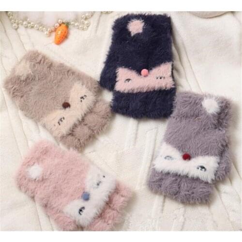 Lolita Womens Cute Cat Plush Gloves Christmas Winter Warm Kawaii Gloves Gift B1542