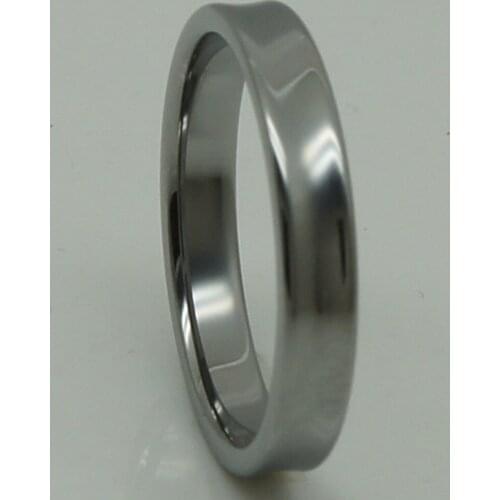 Lady 3mm concave design confortable classic silver grey hi-tech scratch proof wedding tungsten ring 1pc