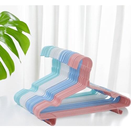 10pcs Colorful Rubber Steel Hangers for Clothes Pegs Non Slip Drying Clothes Rack Hanger Outdoor Drying Rack