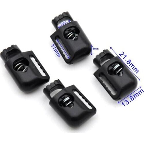 150 pcs / lot K-149 black plastic ball cord lock toggles plastic spring stoppers for 1cm strips 7mm cord free shipping