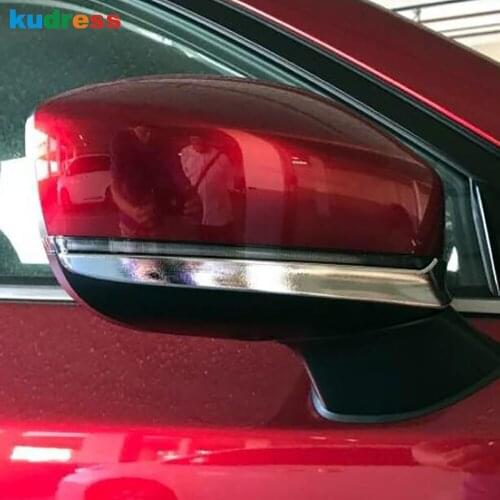 For Mazda CX8 CX-8 2017 2018 2019 2020 2021 Chrome Side Door Rearview Mirror Strip Trim Rear View Mirrors Trims Car Styling 2pcs