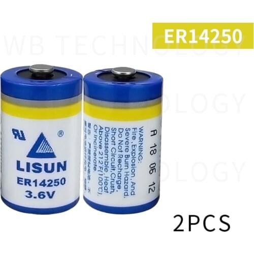 2PCS/lot for Ramway brand 1/2AA ER14250 3.6V 1200mAh PLC lithium battery free shipping