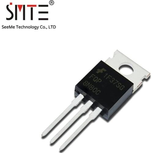 30pcs/lot FQP8N80C MOSFET N-CH 800V 8A TO-220 FOR ON Semiconductor