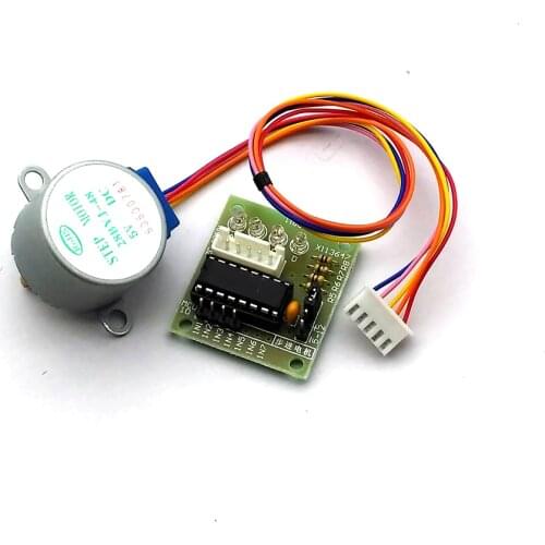 5V 4-Phase 28YBJ-48 DC Gear Step 1PCS Stepper Motor + 1PCS ULN2003 Driver Board ULN2003 For PIC MCU DIY