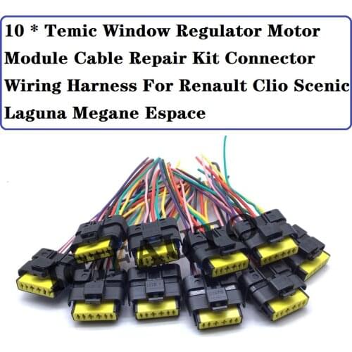 8200478620 Temic Window Regulator Motor Module Connector Wiring Harness For Renault Clio Scenic Laguna Megane Espace 8200325138