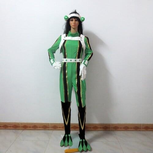 Anime My Hero Academia Boku no Hero Academia Asui Tsuyu Cosplay Costume Customize Any Size