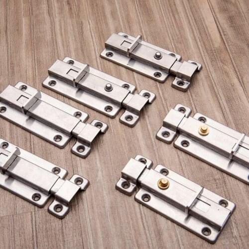 3/4 inch Stainless Steel Automatic Spring Door Latch for WC Bathroom Door Window Security Push-button Anti-theft Locks Hardware