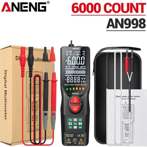 ANENG AN998 6000 Counts Automatic Digital Multimeter Eletric Auto Ranging AC/DC Voltmeter Temp Ohm Hz Detector Professional Tool