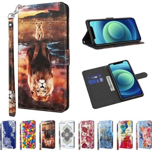 3D Painting Case For Samsung Galaxy A72 A52 A02S A12 A32 A42 M51 M31 Flip PU Leather Wallet Card Kickstand Shockproof Cover