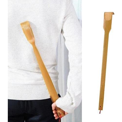 Tickling Artifact 1pcs Durable Wooden Bamboo Back Scratcher Extendable Self Stick Back Massager Backscratcher Body