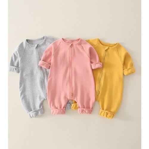 New baby jumpsuit boys spring and autumn cotton tide baby boys girls romper clothes childrens home clothing