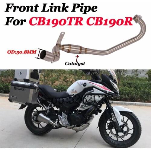 For Honda CB190TR CB190R 2019 2020 Motorcycle Full Exhaust System Muffler Tube Front Link Pipe Mid Link Escape Muffler Catalyst