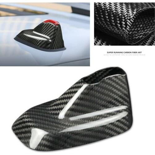 For Mini Cooper F54 F60 2018-2021 Real Carbon Fiber Car Roof Shark Fin Antenna Cover Trim