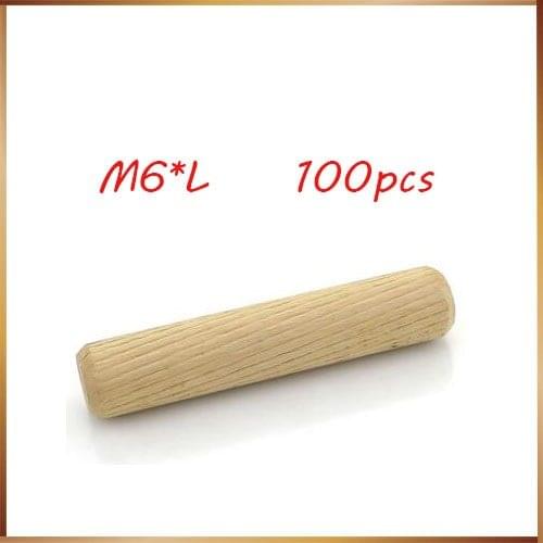 Dowel 100pcs Per Lot 6mm Diameter Twill Hardwood Round Furniture Fitting Wood Dowel Pin