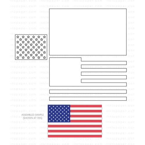 Hot American Flag Die Metal Cutting Dies and Stamps DIY Scrapbooking Card Stencil Paper Cards Handmade Album Stamp Die Sheets