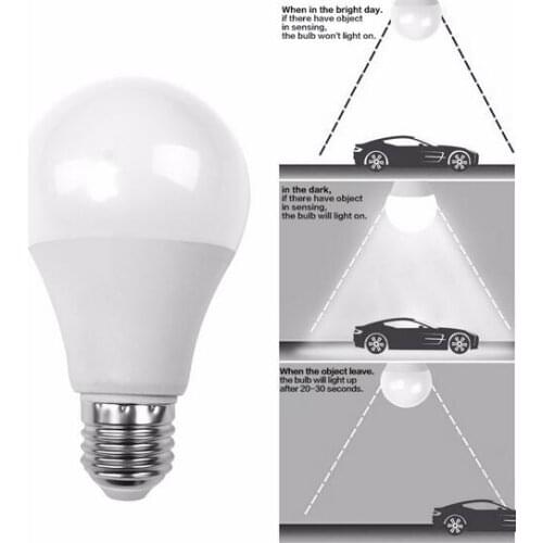 IP44 LED Sensor Bulb E27 5W 7W AC220V 110V Dusk To Dawn Light Bulb Day Night Light LED Sensor Lamp For Home Lighting Halloween