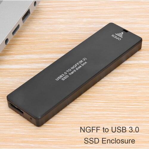SSD Enclosure NGFF SATA M.2 to Type-C 3.0 SSD Hard Disk Case M2 2242 2260 2280 External Hard Drive Enclosure for PC Universal