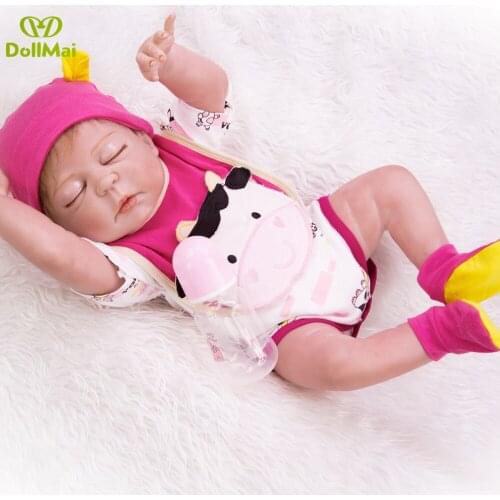 Bebes reborn dolls 23 Inch/57cm full silicone body reborn babies girl dolls kids gift real alive reborn bonecas