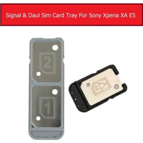 Single & Daul Sim Card Tray for Sony Xperia XA F3111 F3113 F3115 SIM Card Slot For Sony E5 F3311 F3313 Sim Card Reader Holder