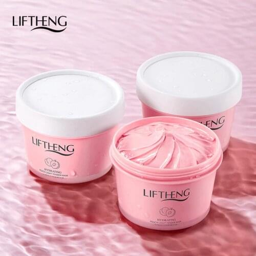 Peach Clay Mask Acne Care Moisturizing Face Night Masks Clean Pores Blackhead Dirt Brighten Refreshing Skin Smearing Sleep Cream
