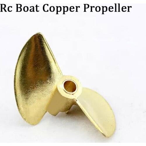 Rc Boat Copper Propeller D30/32/35/38/44/48/50/52mm 2 blades Positive Propeller For 3.18mm/4mm/4.76mm Boat Shaft
