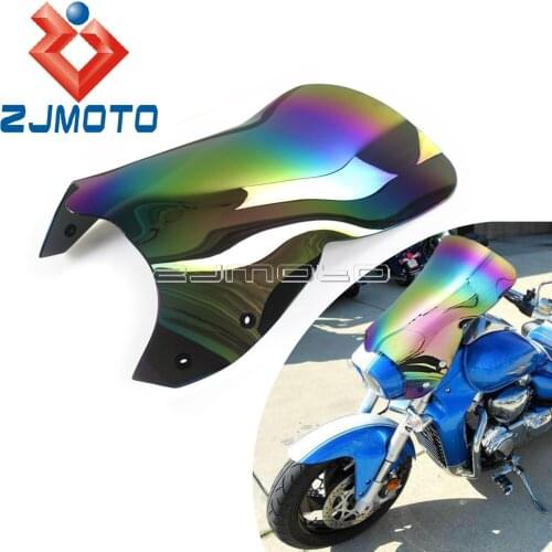 Motorcycle Iridium Front Windshield For Suzuki 2006-2014 Boulevard M109R Boss M109 R2 RZ M50 M90 Windscreen w/ Mount Clamp