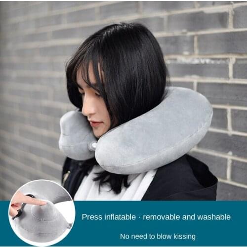 Press Automatic Inflatable U Pillow Cervical Pillow