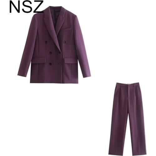 Женские деловые брючные костюмы NSZ China At AliExpress