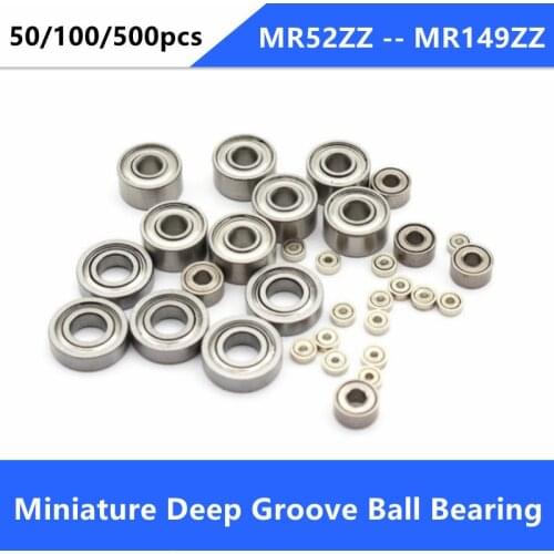 50/100/500pcs wholesale MR Series MR52ZZ to MR149ZZ Miniature Bearing deep groove Ball Bearing