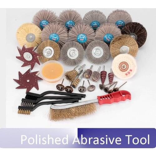 Professional Thuja Root carving Wood carving Polished flower head Nylon abrasive Polishing Wire brush Tool sets