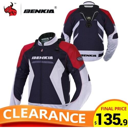 CLEARANCE Benkia Motorcycle Jacket Breathable Body Armor Summer Riding Motocross Jacket Protective Gear Jaqueta Motoqueiro JD59