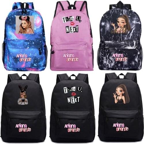 Mochilas Ariana Grande Backpack For Girls School Bag Bookbag Hiking Knapsack Travel Rucksack Thank U Next Girl School Backpacks