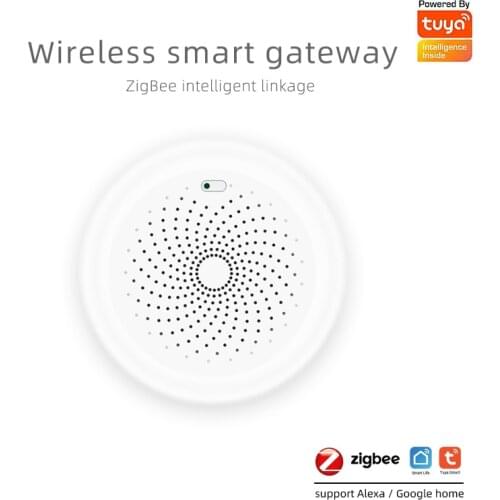 Tuya Zigbee Smart Gateway Smart Home Bridge Smart Life App Wireless Intelligent Remote Monitor Alert Controller Works With Tuya